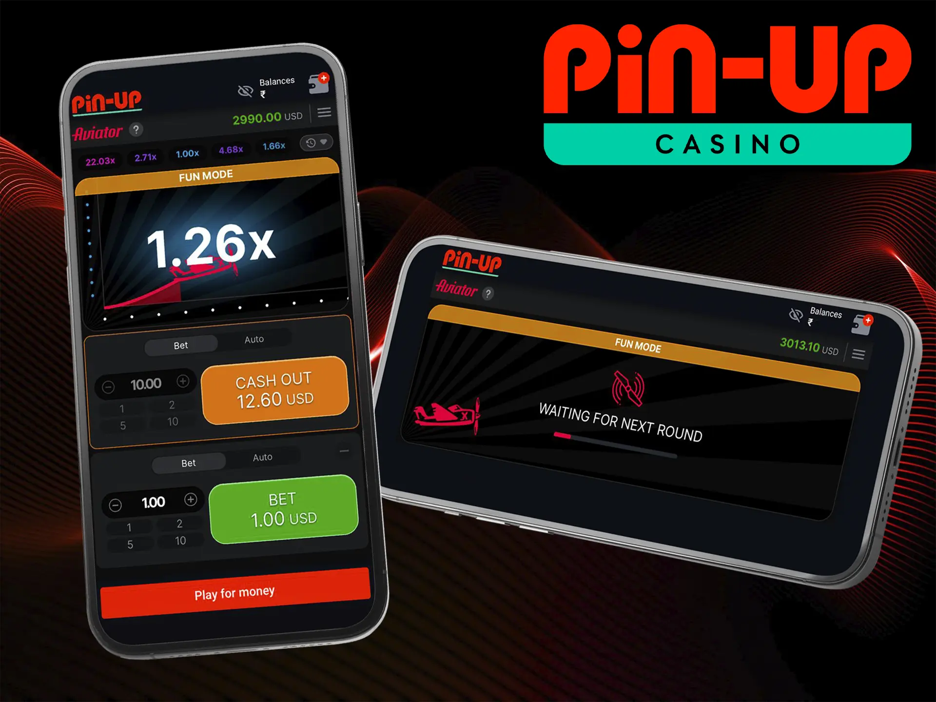 The Aviator game adapts perfectly to mobile devices and allows you to bet at Pin Up Casino from anywhere.